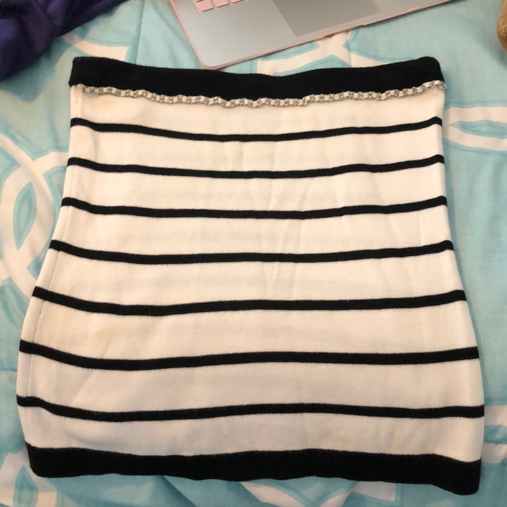 striped tube top